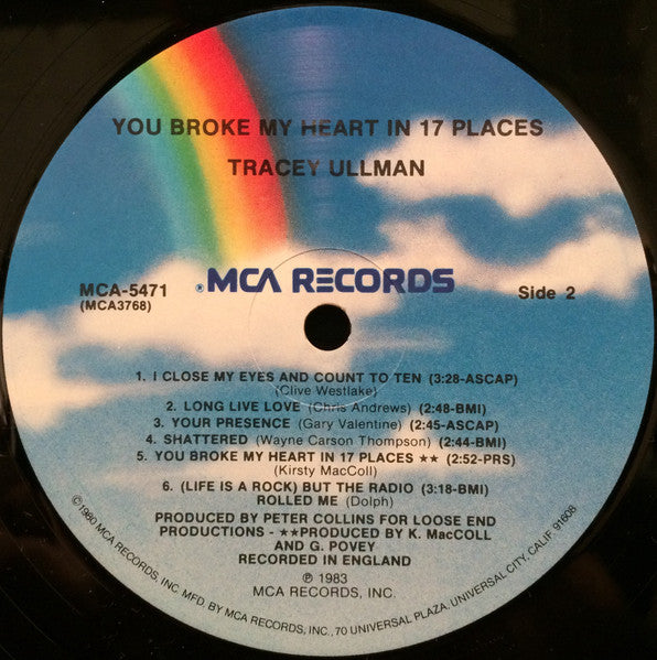 Tracey Ullman : You Broke My Heart In 17 Places (LP,Album)