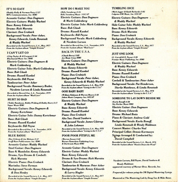 Linda Ronstadt : Greatest Hits Volume Two (Compilation)