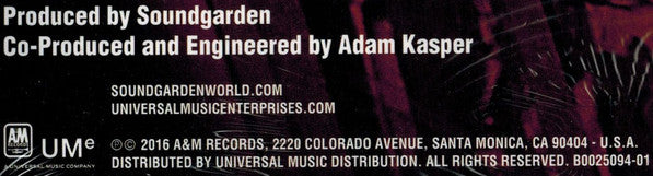 Soundgarden : Down On The Upside (LP,Album,Reissue,Remastered)