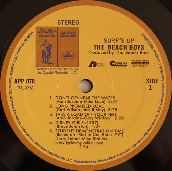 Beach Boys, The : Surf's Up (LP,Album,Limited Edition,Reissue,Remastered)