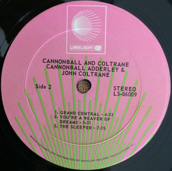 Cannonball Adderley & John Coltrane : Cannonball & Coltrane (LP,Album,Reissue,Stereo)