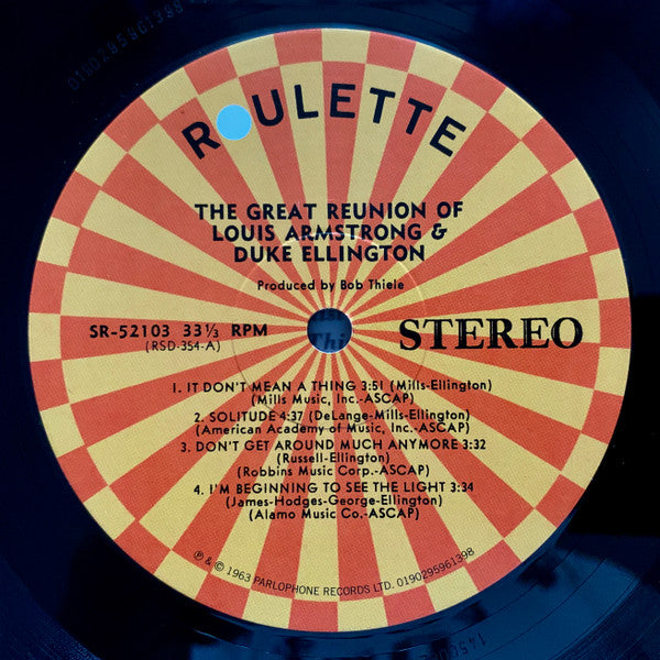 Louis Armstrong & Duke Ellington : The Great Reunion (LP,Album,Reissue,Stereo)