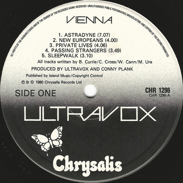 Ultravox : Vienna (LP,Album,Stereo)