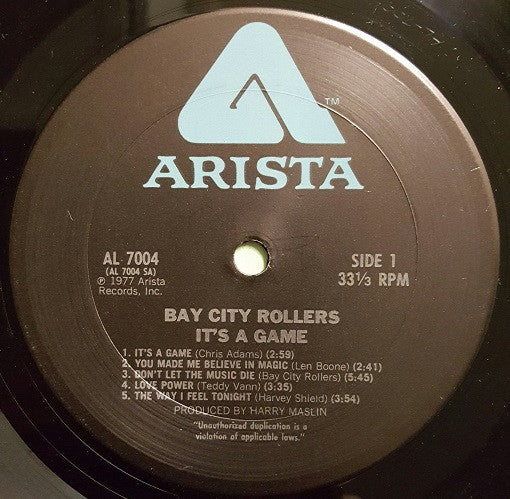 Bay City Rollers : It's A Game (LP,Album)