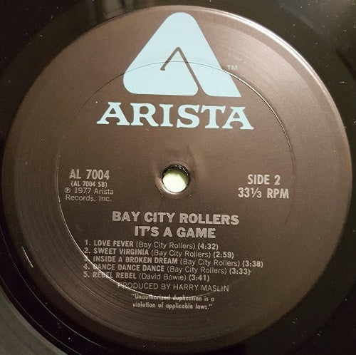 Bay City Rollers : It's A Game (LP,Album)