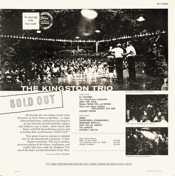 Kingston Trio : Sold Out (LP,Album,Stereo)