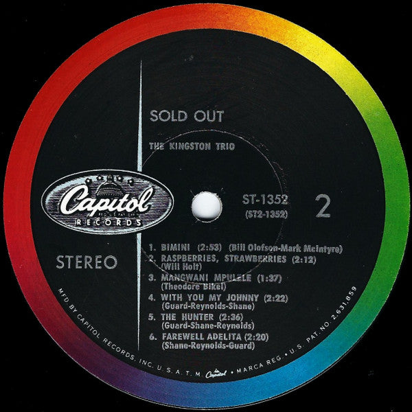 Kingston Trio : Sold Out (LP,Album,Stereo)