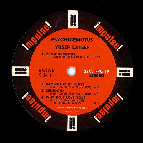 Yusef Lateef : Psychicemotus (LP,Album,Stereo)