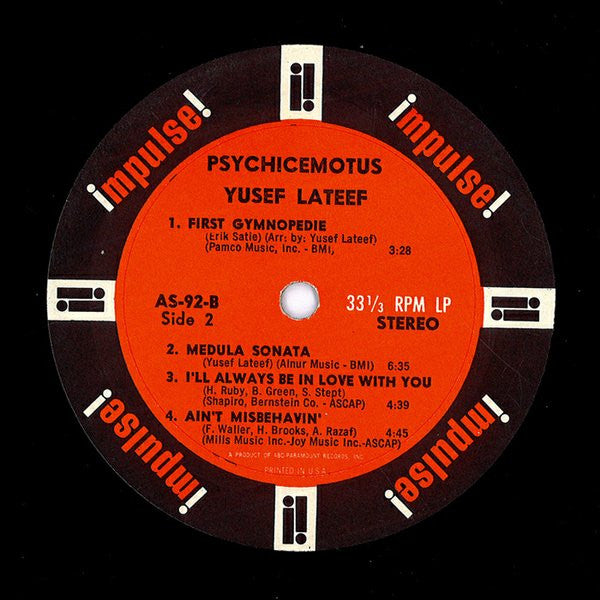 Yusef Lateef : Psychicemotus (LP,Album,Stereo)