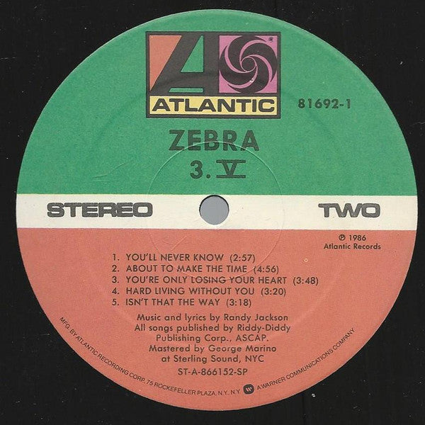 Zebra (8) : 3.V (LP,Album)