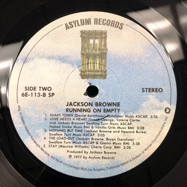 Jackson Browne : Running On Empty (LP,Album,Stereo)
