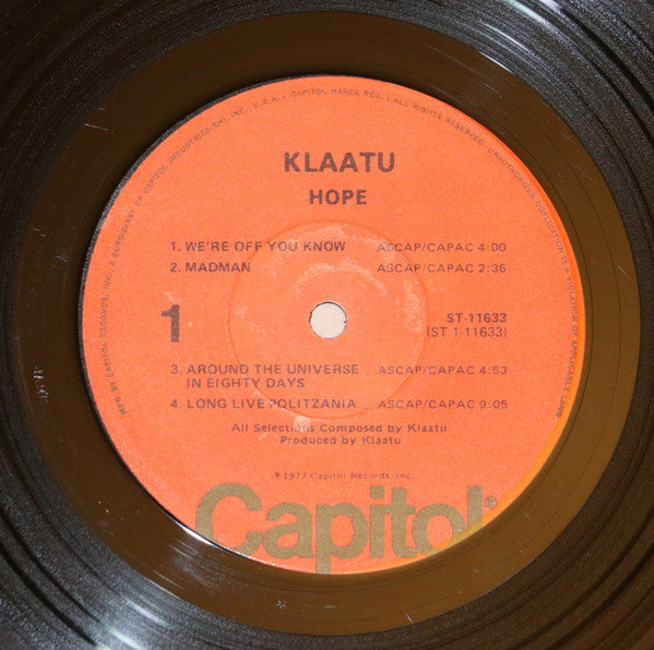Klaatu : Hope (LP,Album)