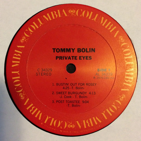 Tommy Bolin : Private Eyes (LP,Album)