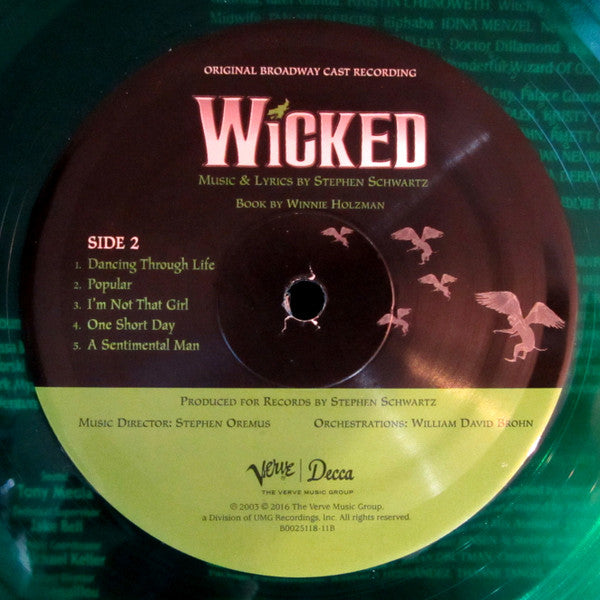 Stephen Schwartz : Wicked (Original Broadway Cast Recording) (LP,Album,Limited Edition,Reissue)