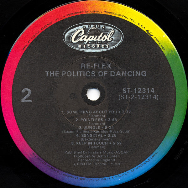 Re-Flex (2) : The Politics Of Dancing (LP,Album)