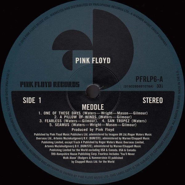 Pink Floyd : Meddle (LP,Album,Reissue,Remastered,Stereo)