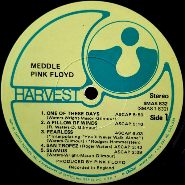 Pink Floyd : Meddle (LP,Album,Stereo)