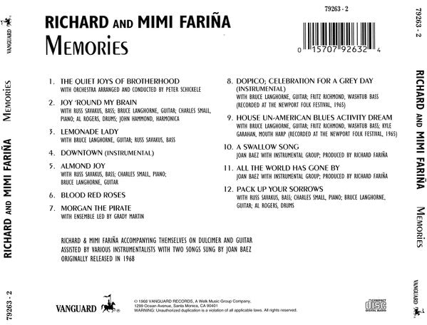 Richard & Mimi Farina : Memories (Album,Reissue)