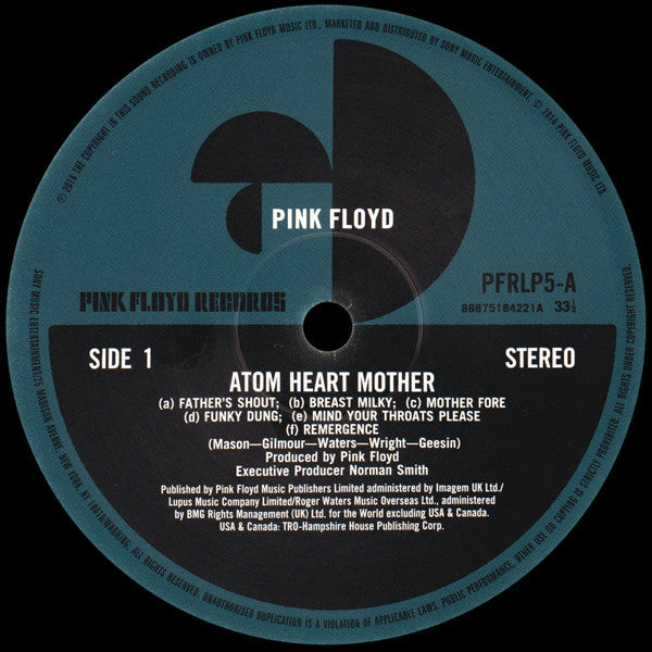 Pink Floyd : Atom Heart Mother (LP,Album,Reissue,Remastered,Stereo)