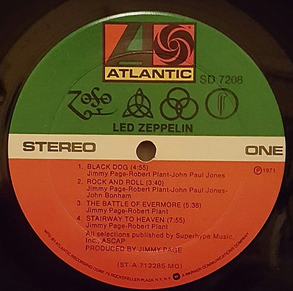 Led Zeppelin : Untitled (LP,Album,Repress)