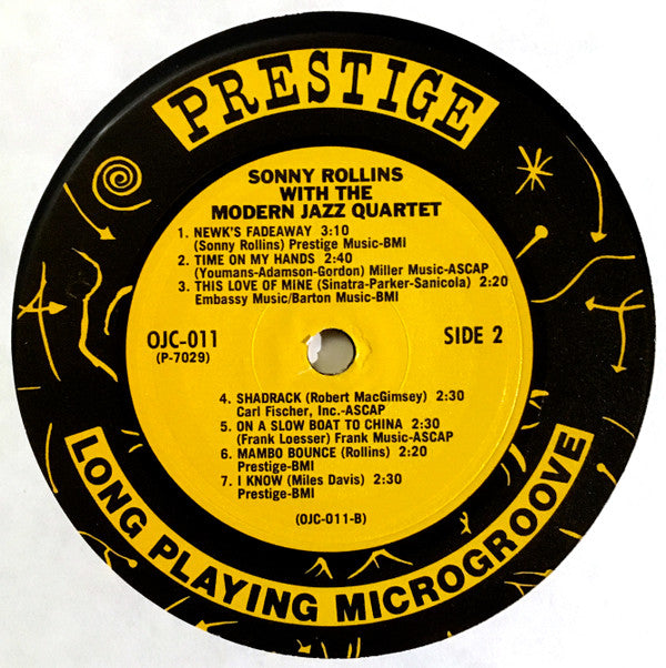 Sonny Rollins With Modern Jazz Quartet, The, Art Blakey, Kenny Drew : Sonny Rollins With The Modern Jazz Quartet (LP,Compilation,Reissue,Mono)