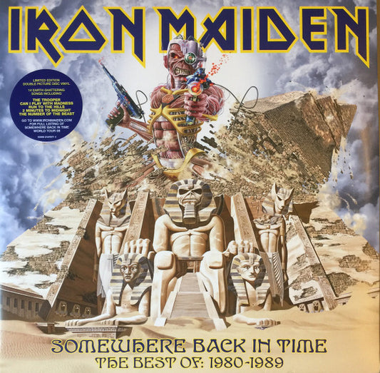 Iron Maiden : Somewhere Back In Time - The Best Of: 1980-1989 (LP,Compilation,Limited Edition,Picture Disc,Reissue,Repress)