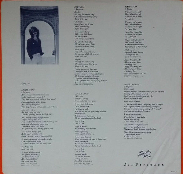 Jay Ferguson : Thunder Island (LP,Album)