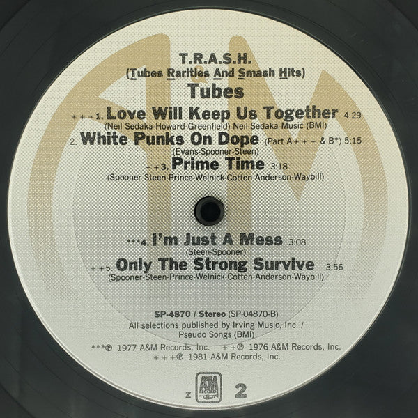 Tubes, The : T.R.A.S.H. (Tubes Rarities And Smash Hits) (LP,Album,Compilation,Stereo)