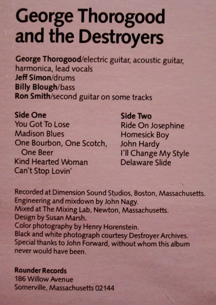 George Thorogood & The Destroyers : George Thorogood And The Destroyers (LP,Album)