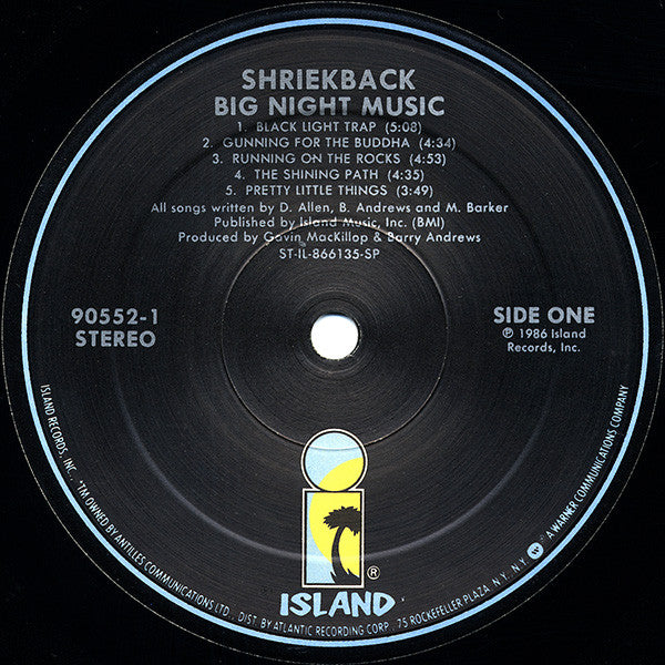 Shriekback : Big Night Music (LP,Album,Stereo)
