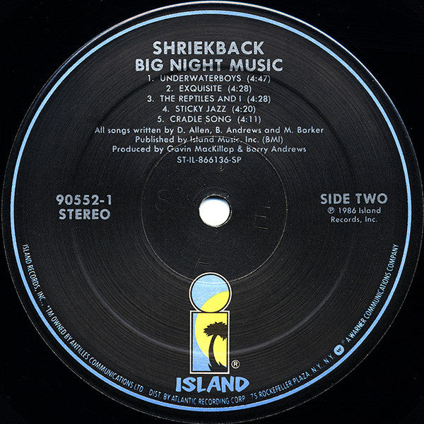 Shriekback : Big Night Music (LP,Album,Stereo)