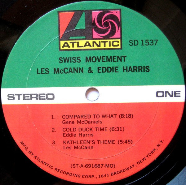 Les McCann & Eddie Harris : Swiss Movement (LP,Album,Stereo)
