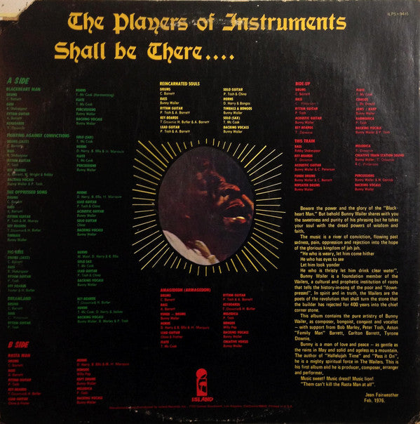 Bunny Wailer : Blackheart Man (LP,Album)