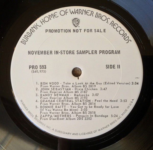 Various : The Force -  November In-Store Sampler Program (LP,Promo,Sampler,Stereo)