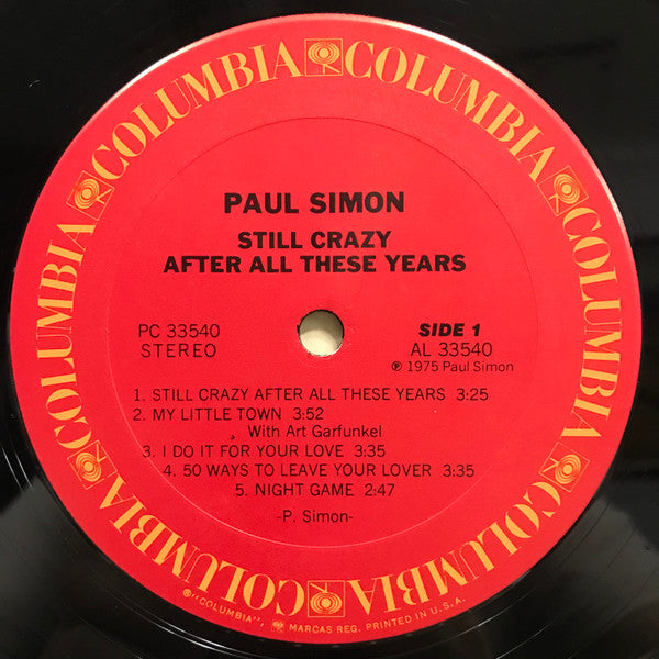 Paul Simon : Still Crazy After All These Years (LP,Album,Stereo)