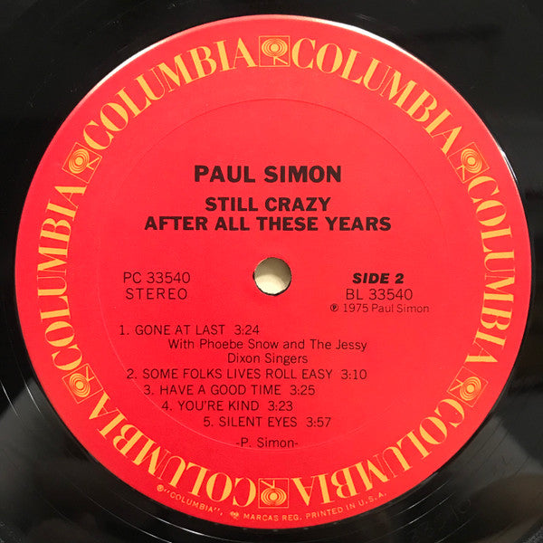 Paul Simon : Still Crazy After All These Years (LP,Album,Stereo)