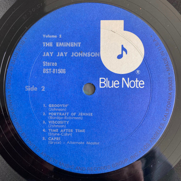 J.J. Johnson : The Eminent Jay Jay Johnson Volume 2 (LP,Compilation,Reissue,Stereo)