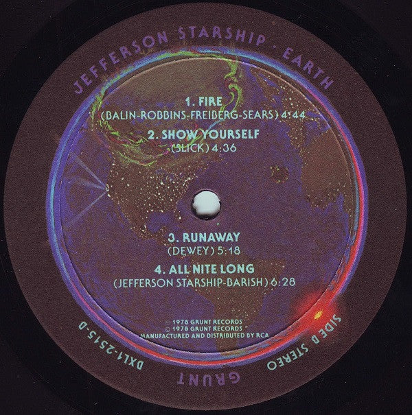 Jefferson Starship : Earth (LP,Album)