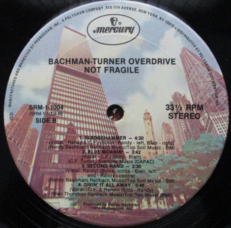 Bachman-Turner Overdrive : Not Fragile (LP,Album)