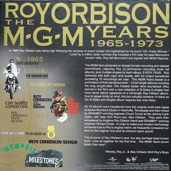 Roy Orbison : The MGM Years 1965-1973 (LP,Album,Reissue,Remastered)