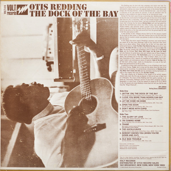Otis Redding : The Dock Of The Bay (LP,Album,Stereo)