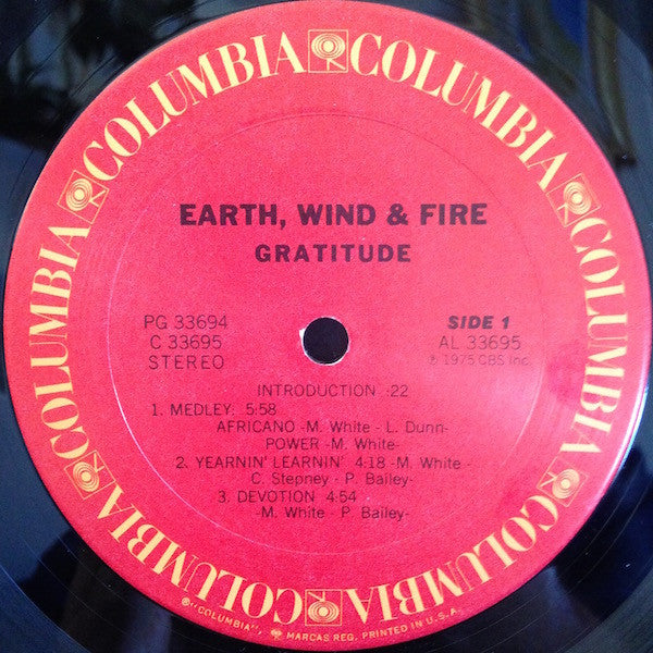 Earth, Wind & Fire : Gratitude (LP,Album,Stereo)