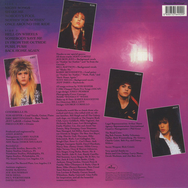 Cinderella (3) : Night Songs (LP,Album,Reissue)