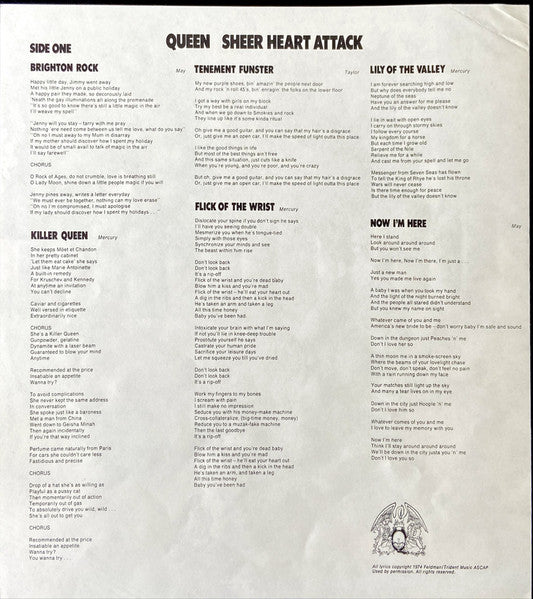 Queen : Sheer Heart Attack (LP,Album,Reissue)