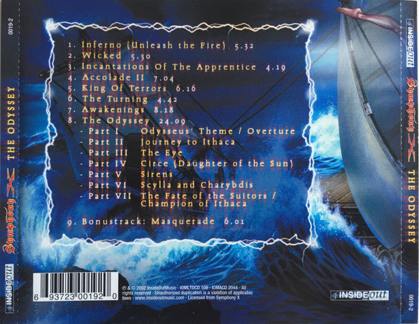 Symphony X : The Odyssey (Album,Limited Edition,Reissue)
