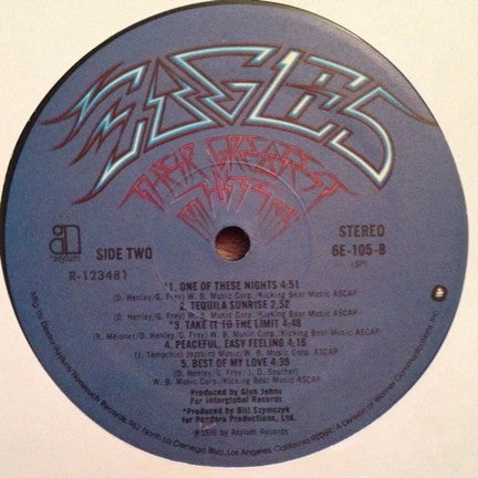 Eagles : Their Greatest Hits 1971-1975 (LP,Album,Compilation,Club Edition,Repress)