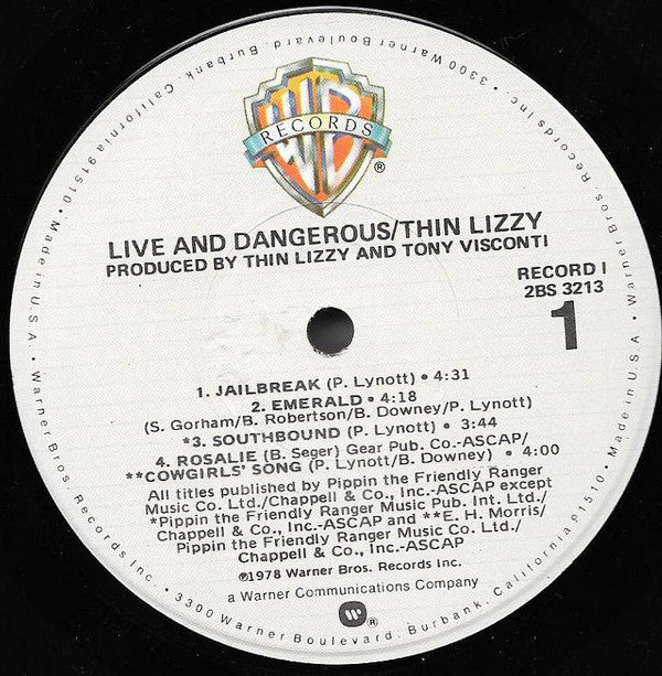 Thin Lizzy : Live And Dangerous (LP,Album)