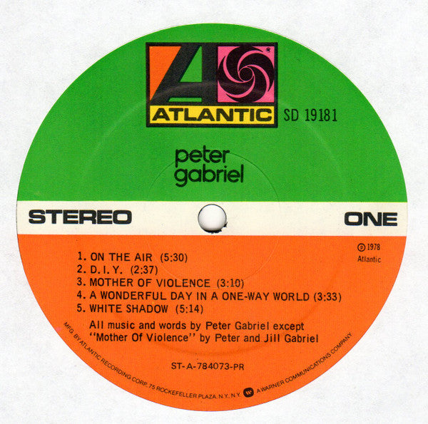 Peter Gabriel : Peter Gabriel (LP,Album,Stereo)