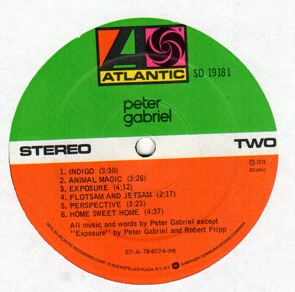 Peter Gabriel : Peter Gabriel (LP,Album,Stereo)