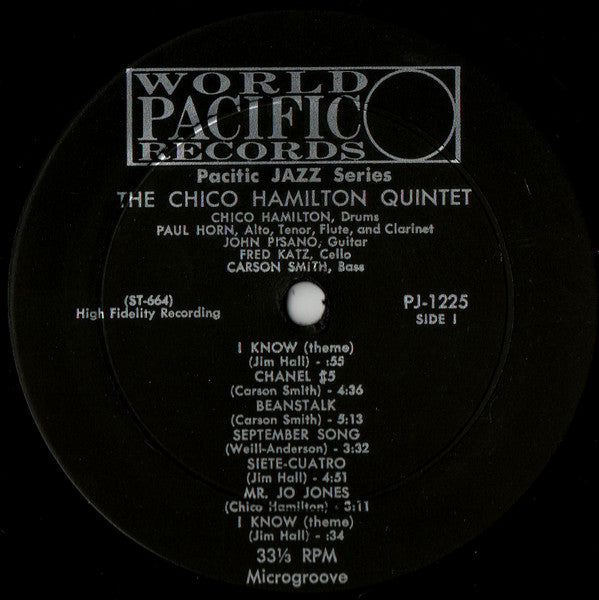 Chico Hamilton Quintet, The : Chico Hamilton Quintet (LP,Album,Mono)